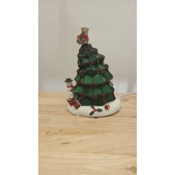 Vintage IOB Catalina holiday accent lamp. Christmas tree, table top, stained gla - Picture 7 of 13